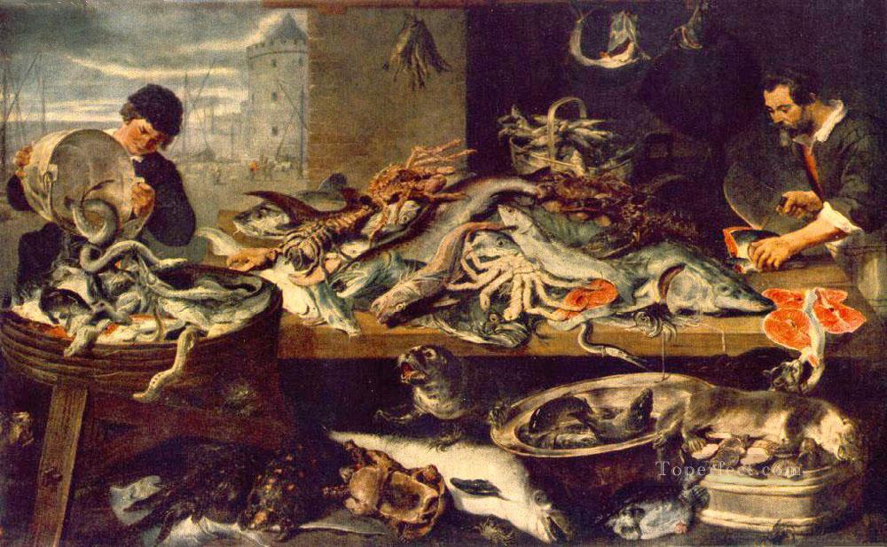 Fish Shop still life Frans Snyders Oil Paintings